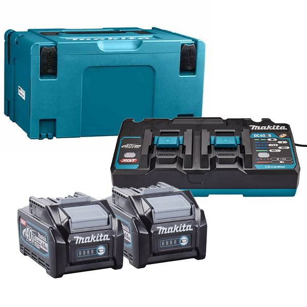 Bộ pin sạc Makita (BL4040*2+DC40RB+MAKPAC) 191U00-8